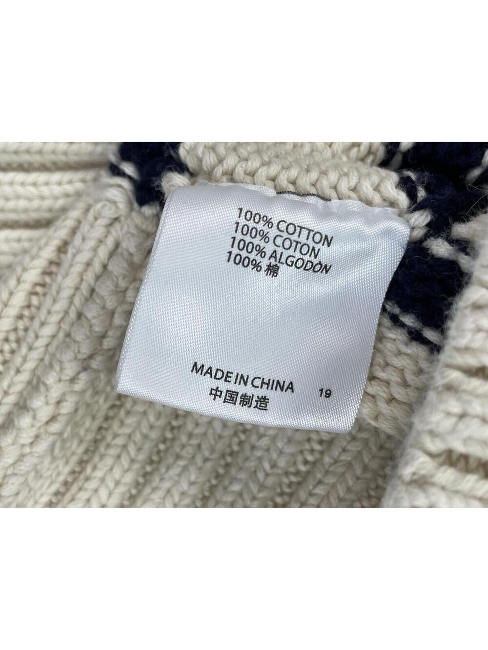 Brandy Melville Brianna Sweater Cream Navy Blue Striped Cotton Beach Nautical OS - Picture 10 of 10